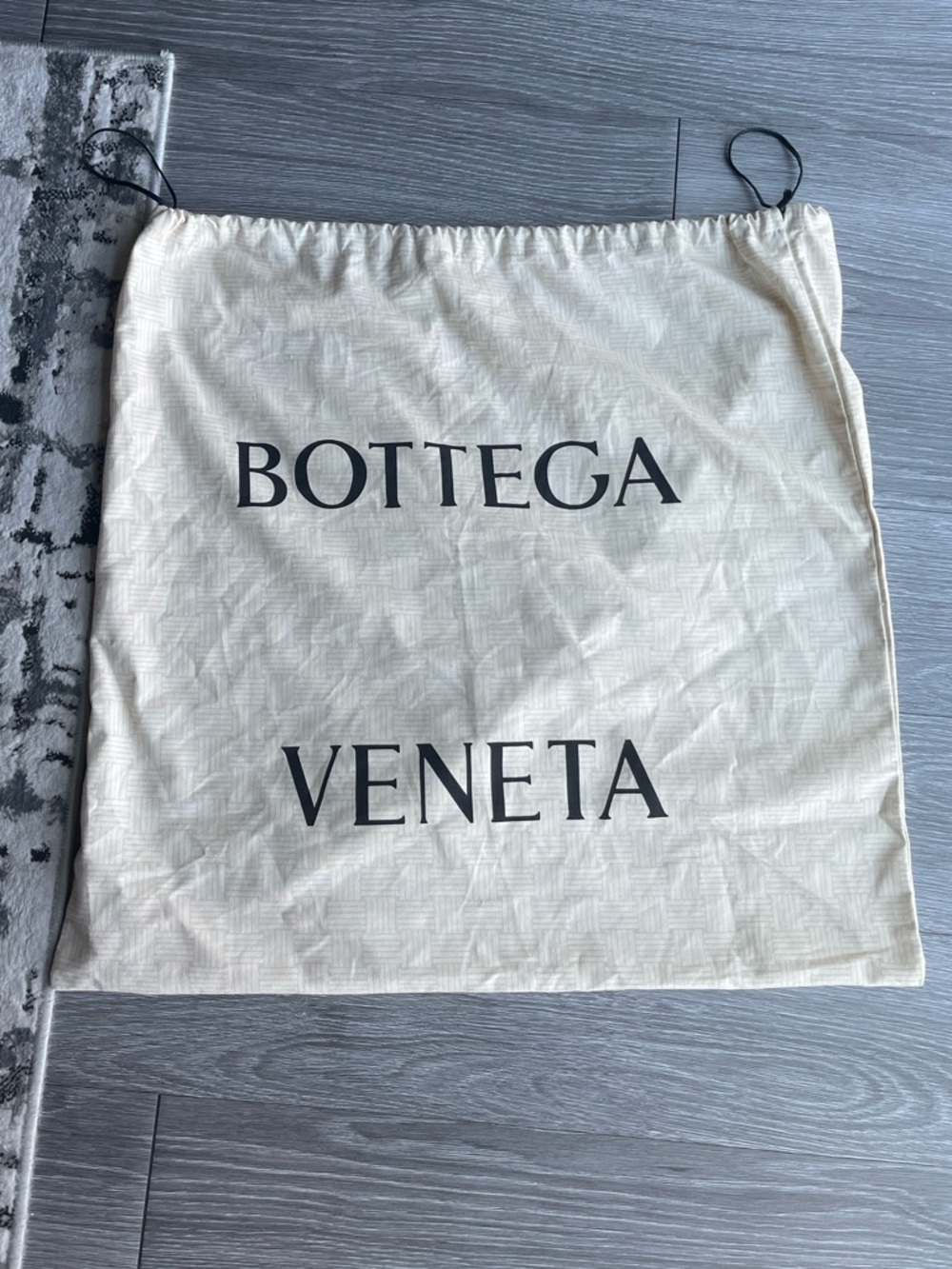 Bottega Veneta Cream Large Drawstring Dust Bag